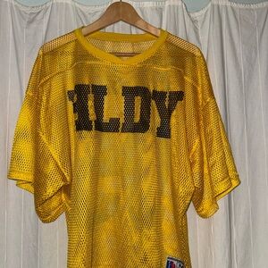 Holiday Brand HLDY Yellow Mesh Lettered Sports Jersey